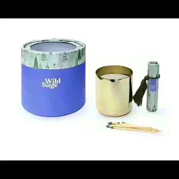 Wild Sage 2 piece cozy woodland cabin 11 oz candle and match gift set - Picture 2 of 2